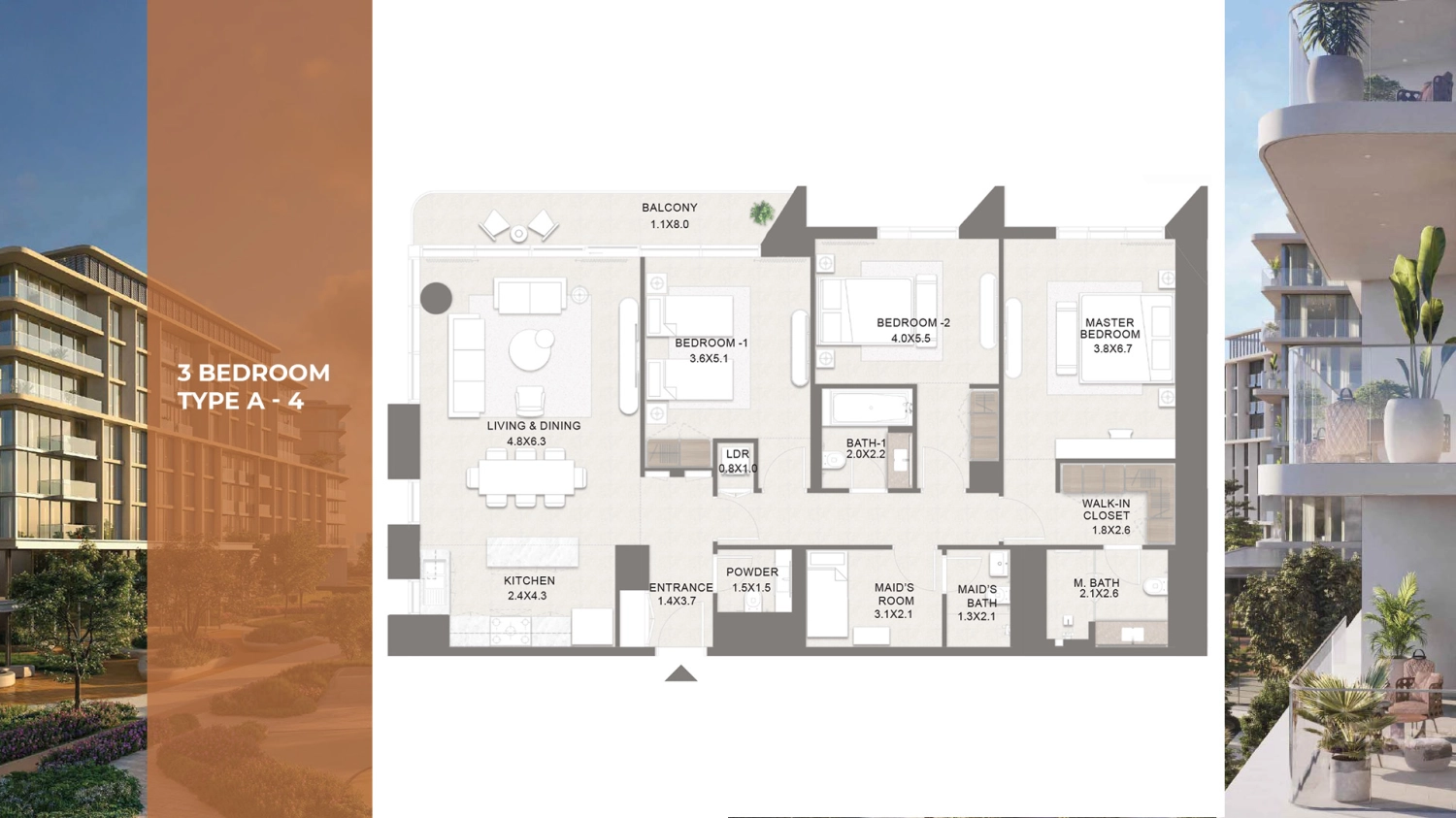 3 BR - Type A